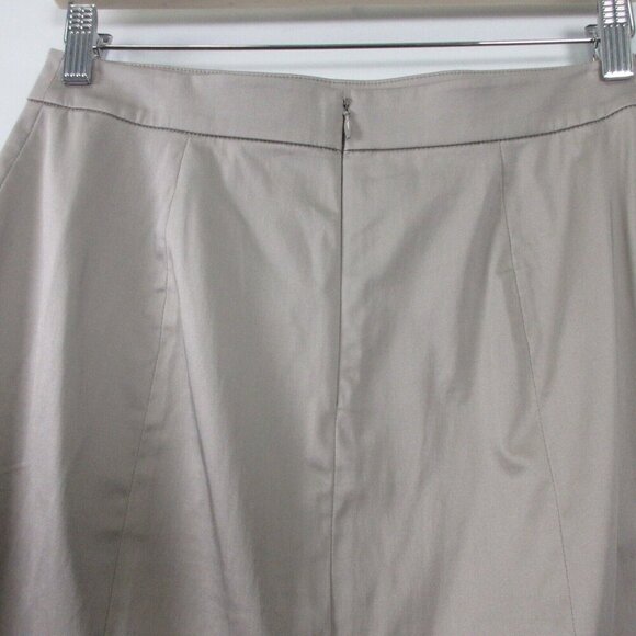 Club Monaco Pencil Skirt 4 Beige Mini Cotton Blend Career Office Business 156 - Picture 5 of 8